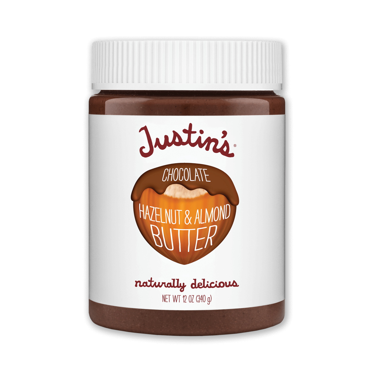 Justin's Chocolate Hazelnut & Almond Butter Spread jar 12 oz.