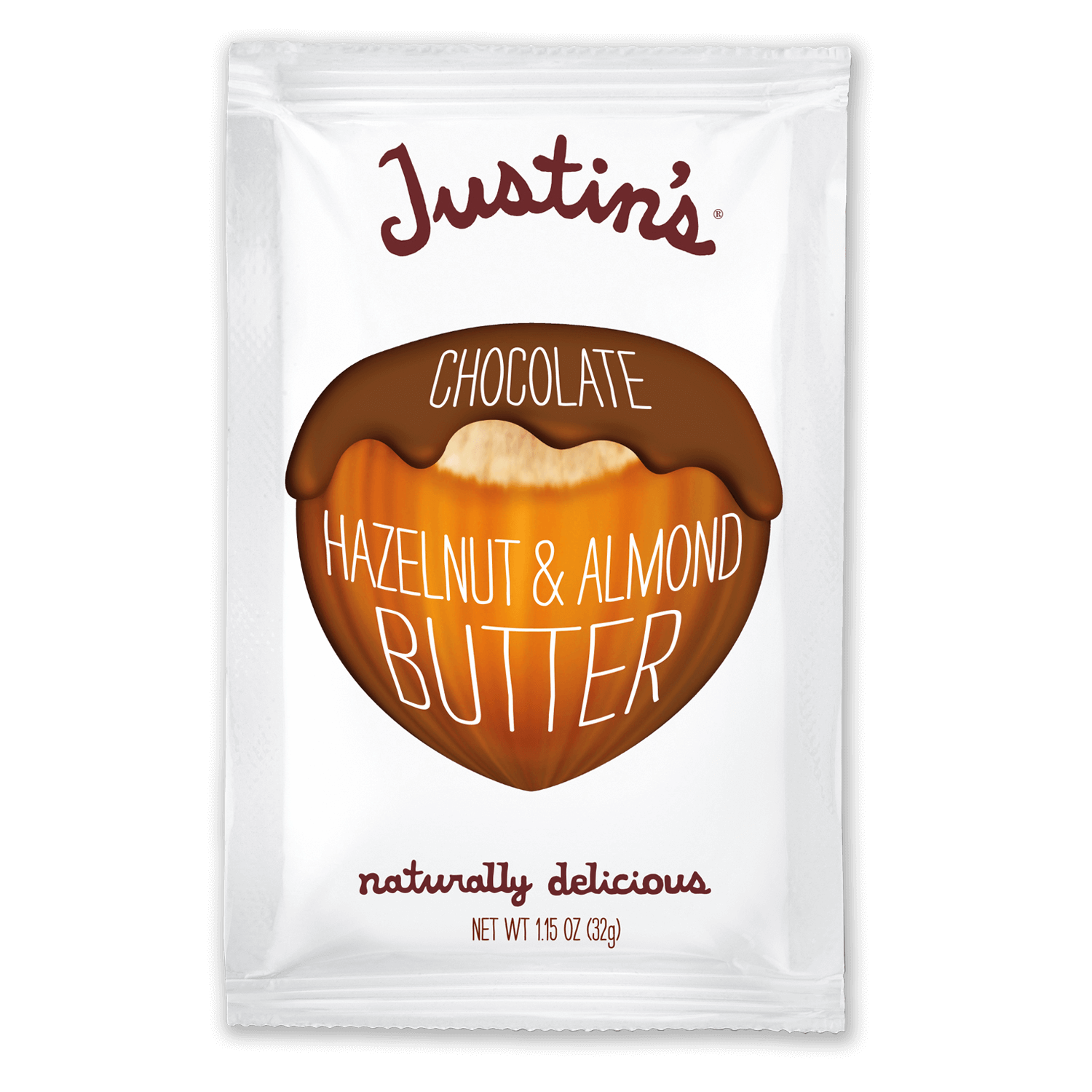 Justin's Chocolate Hazelnut and Almond Butter Spread Squeeze Pack 1.15 oz