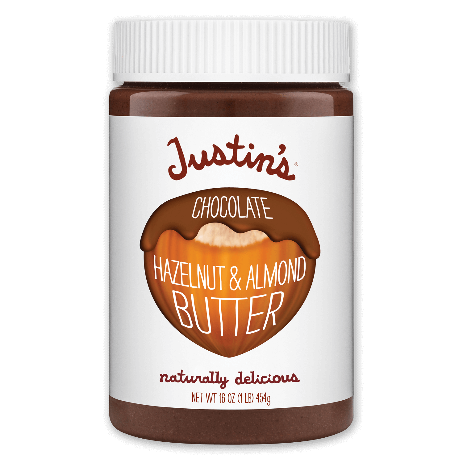 Justin's Chocolate Hazelnut & Almond Butter Spread jar 16 oz.
