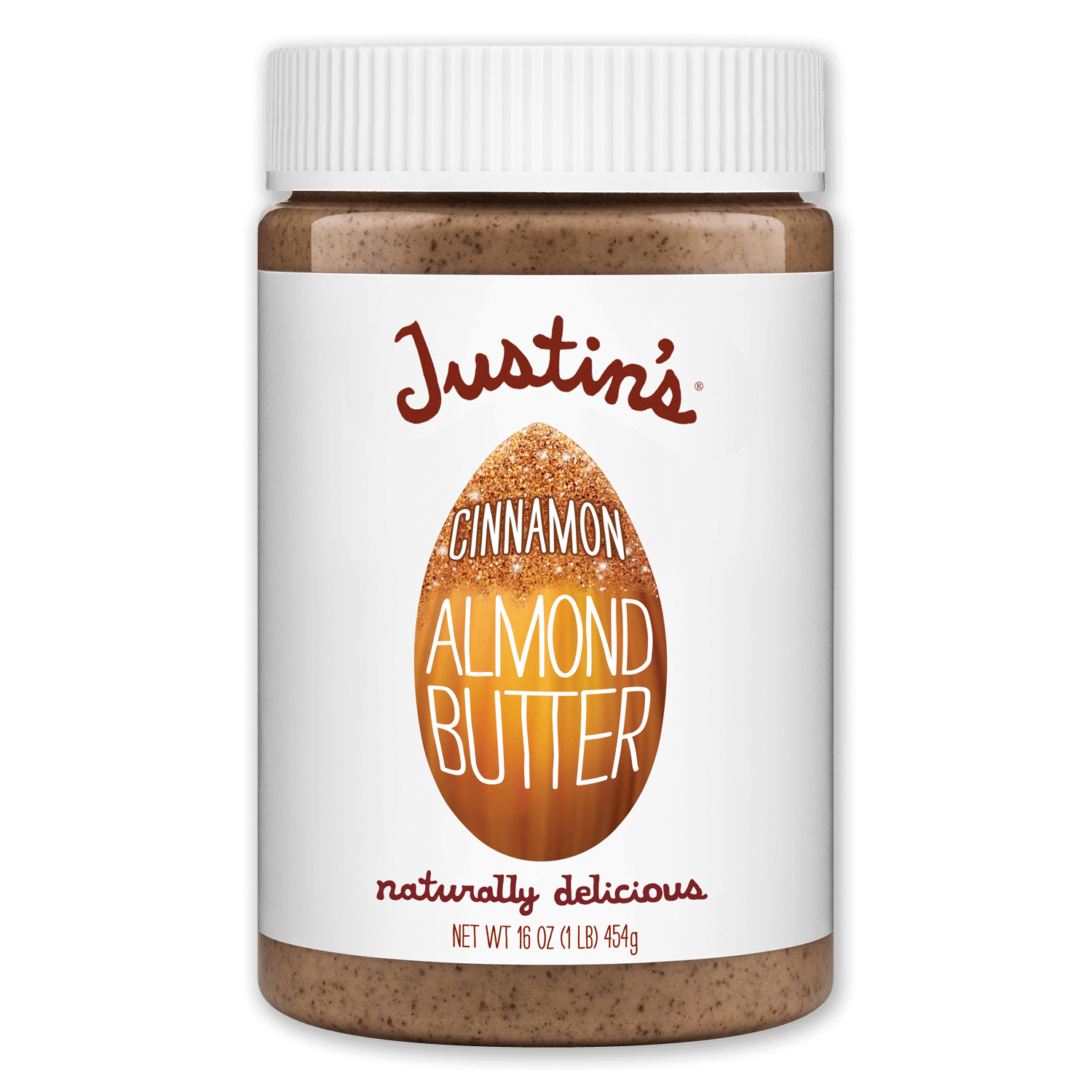 Justin's Cinnamon Almond Butter Spread jar 16 oz.
