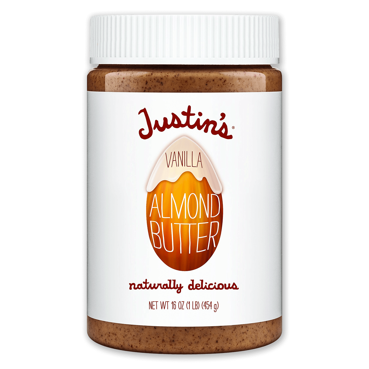 Justin's Vanilla Almond Butter Spread jar 16 oz.