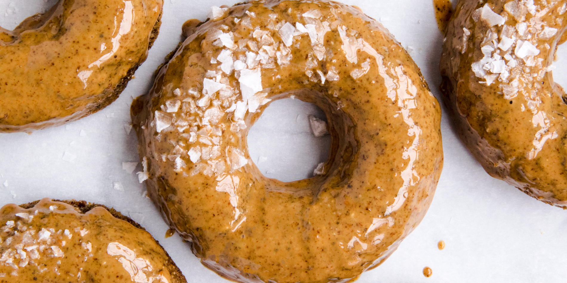 Paleo Maple Almond Butter Glazed Doughnuts Recipe Image