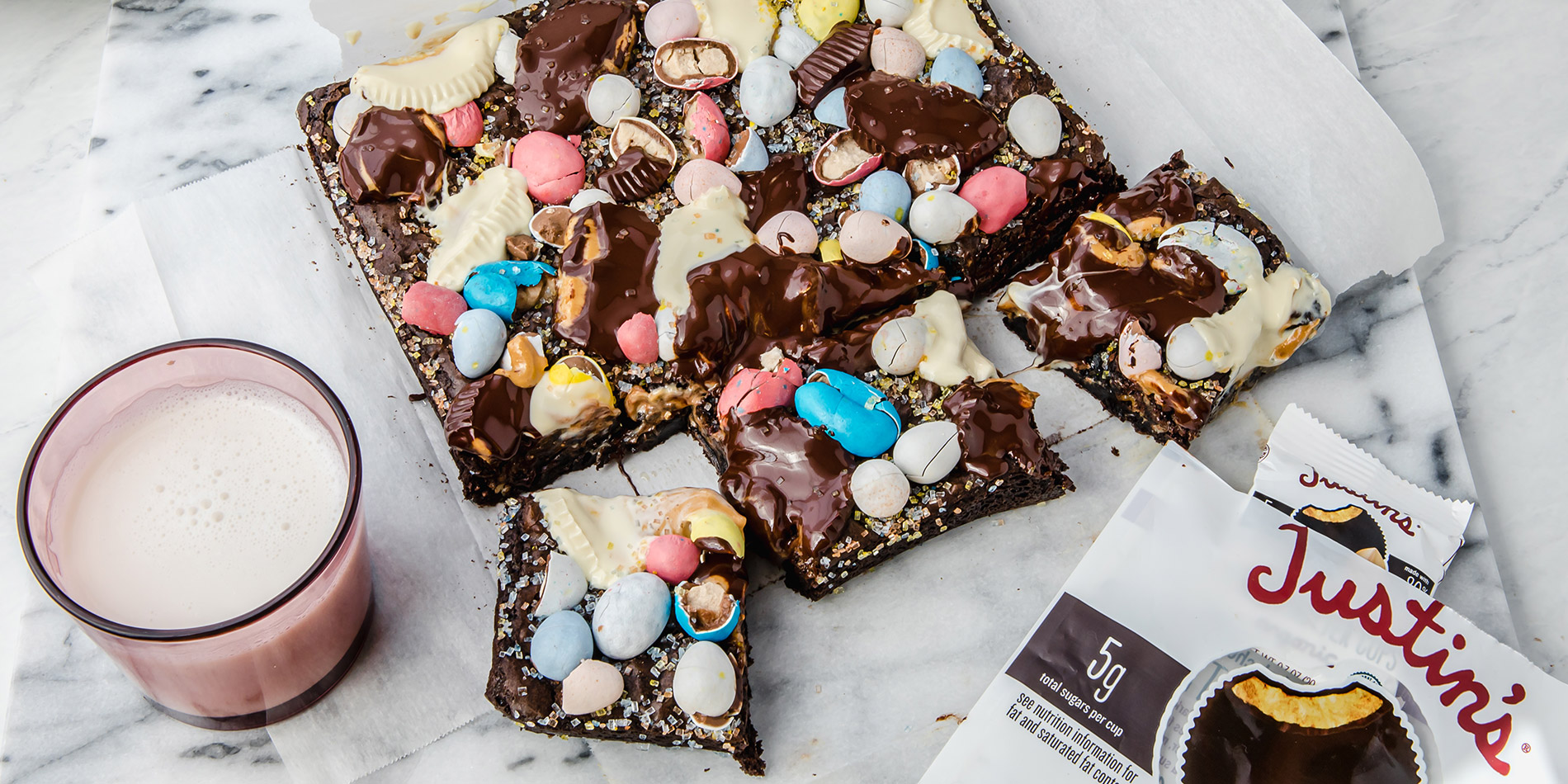 SUPER DARK CHOCOLATE EASTER BROWNIES