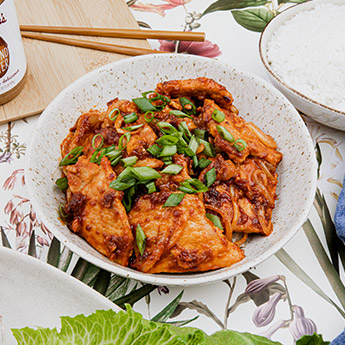 spicy korean inspired pork