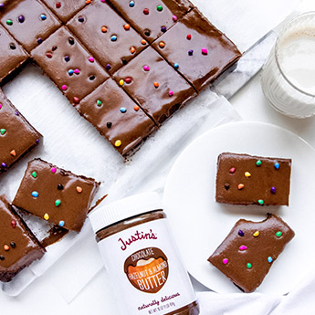 Iced Chocolate Hazelnut Brownies