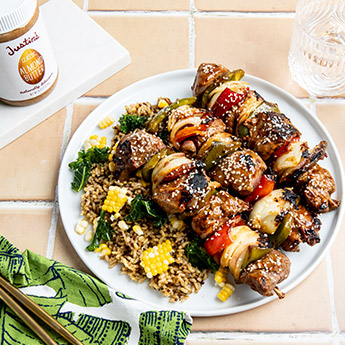 Szechuan Almond Butter Bbq Beef Kebabs