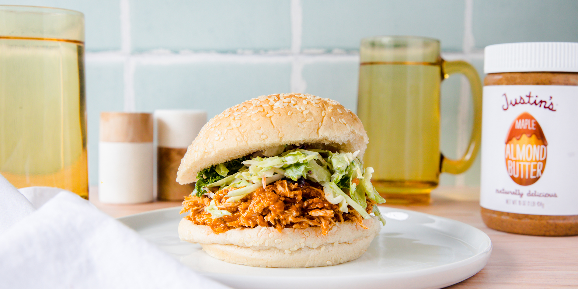 Justins easy bbq chicken sandwiches